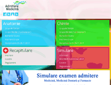 Tablet Screenshot of admiteremedicina.ro